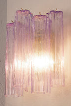 Handcrafted Art Violet Glass Wall Lamp