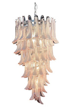 Italian Vintage Pink Spiral Art Chandelier