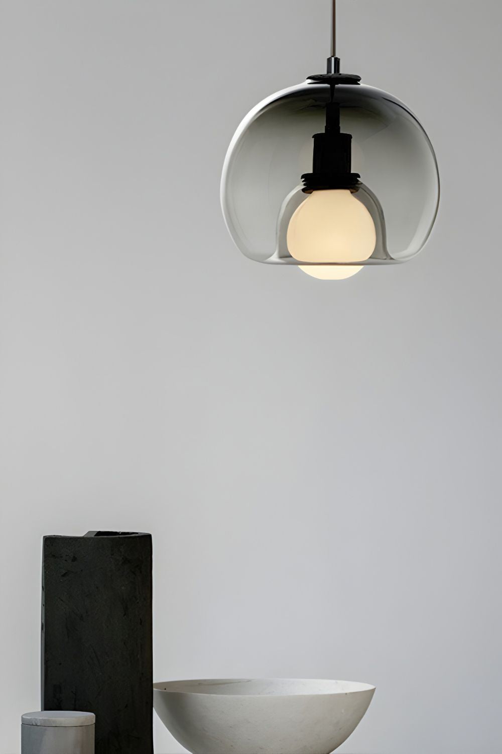 Semi Globe Electroplated Glass Pendant Lamp