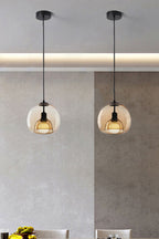 Semi Globe Electroplated Glass Pendant Lamp