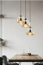 Semi Globe Electroplated Glass Pendant Lamp