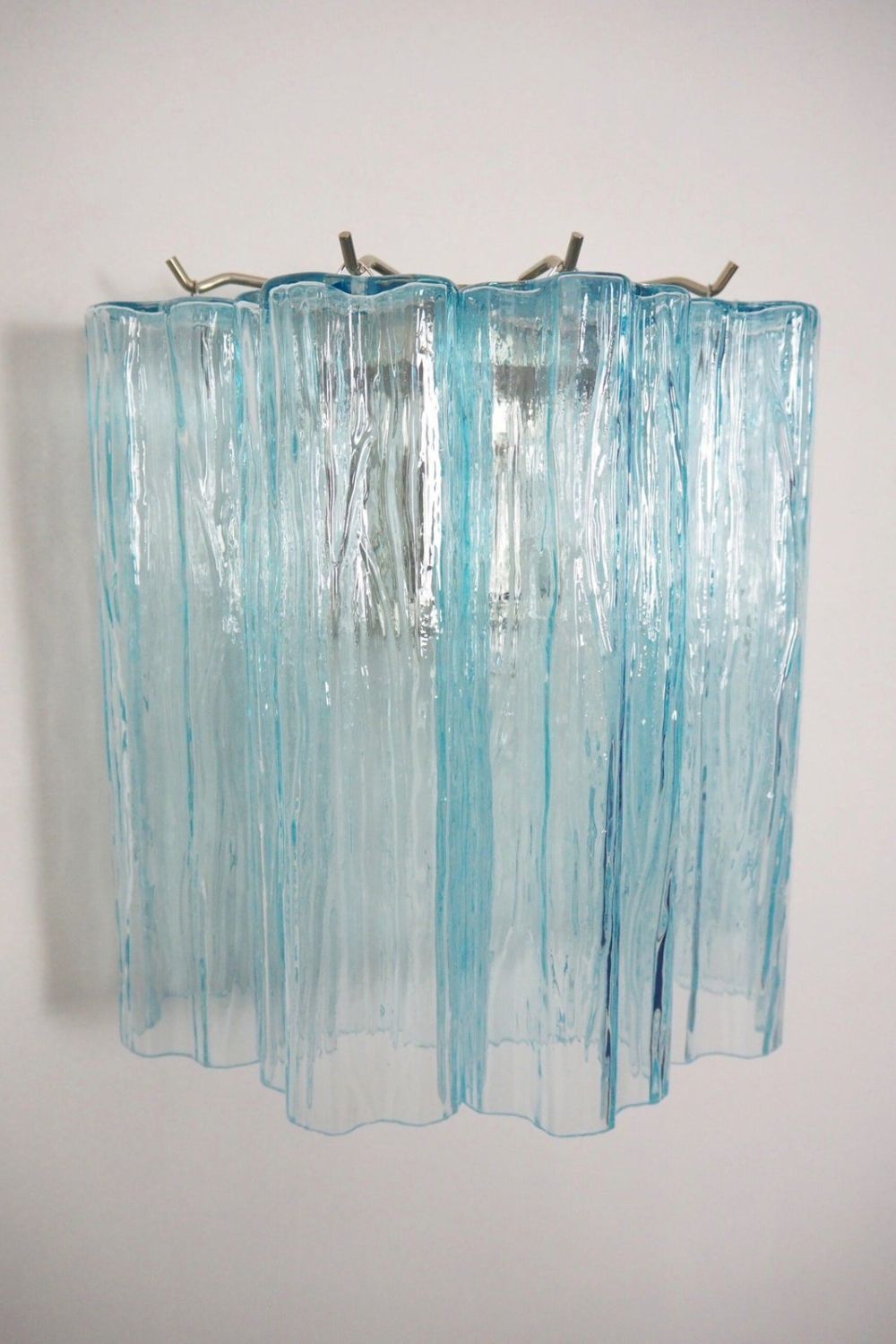 Blue Art Glass Tube Wall lamp