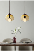 Semi Globe Electroplated Glass Pendant Lamp