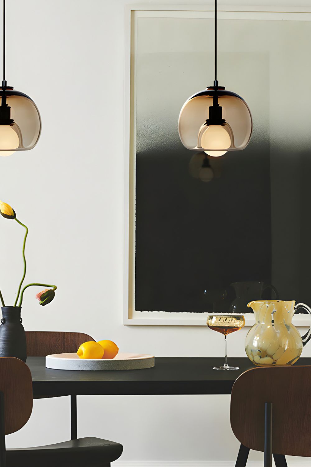 Semi Globe Electroplated Glass Pendant Lamp
