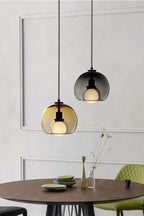 Semi Globe Electroplated Glass Pendant Lamp