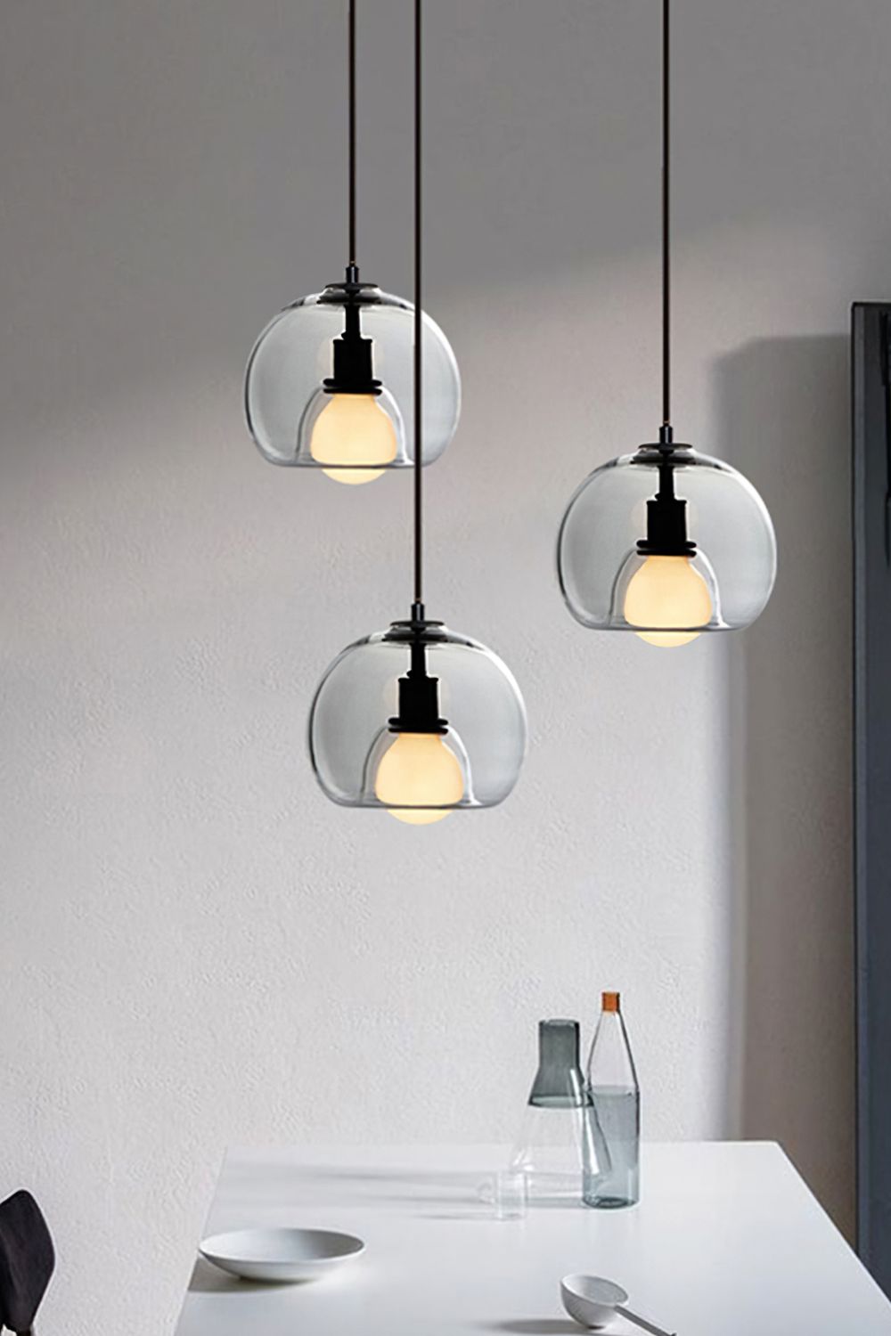 Semi Globe Electroplated Glass Pendant Lamp