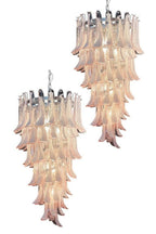 Italian Vintage Pink Spiral Art Chandelier