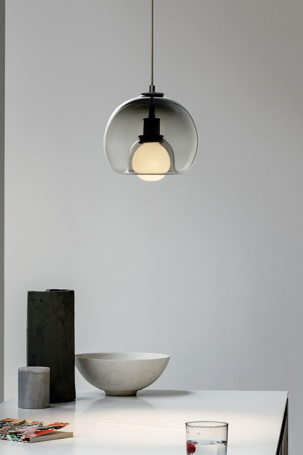 Semi Globe Electroplated Glass Pendant Lamp