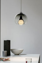 Semi Globe Electroplated Glass Pendant Lamp