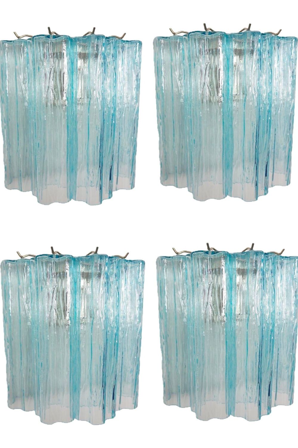 Blue Art Glass Tube Wall lamp
