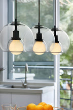 Semi Globe Electroplated Glass Pendant Lamp