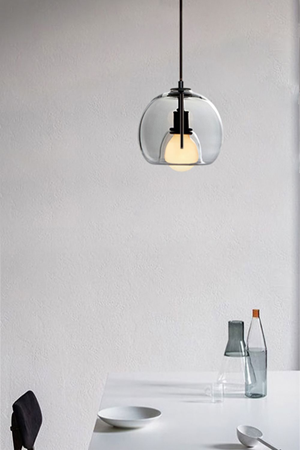 Semi Globe Electroplated Glass Pendant Lamp