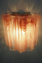 Pink Art Glass Tube Wall lamp