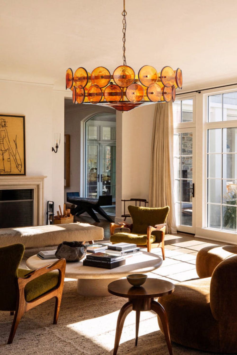 Italian Art glass Lorenzo chandelier