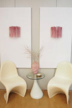 Pink Art Glass Tube Wall lamp