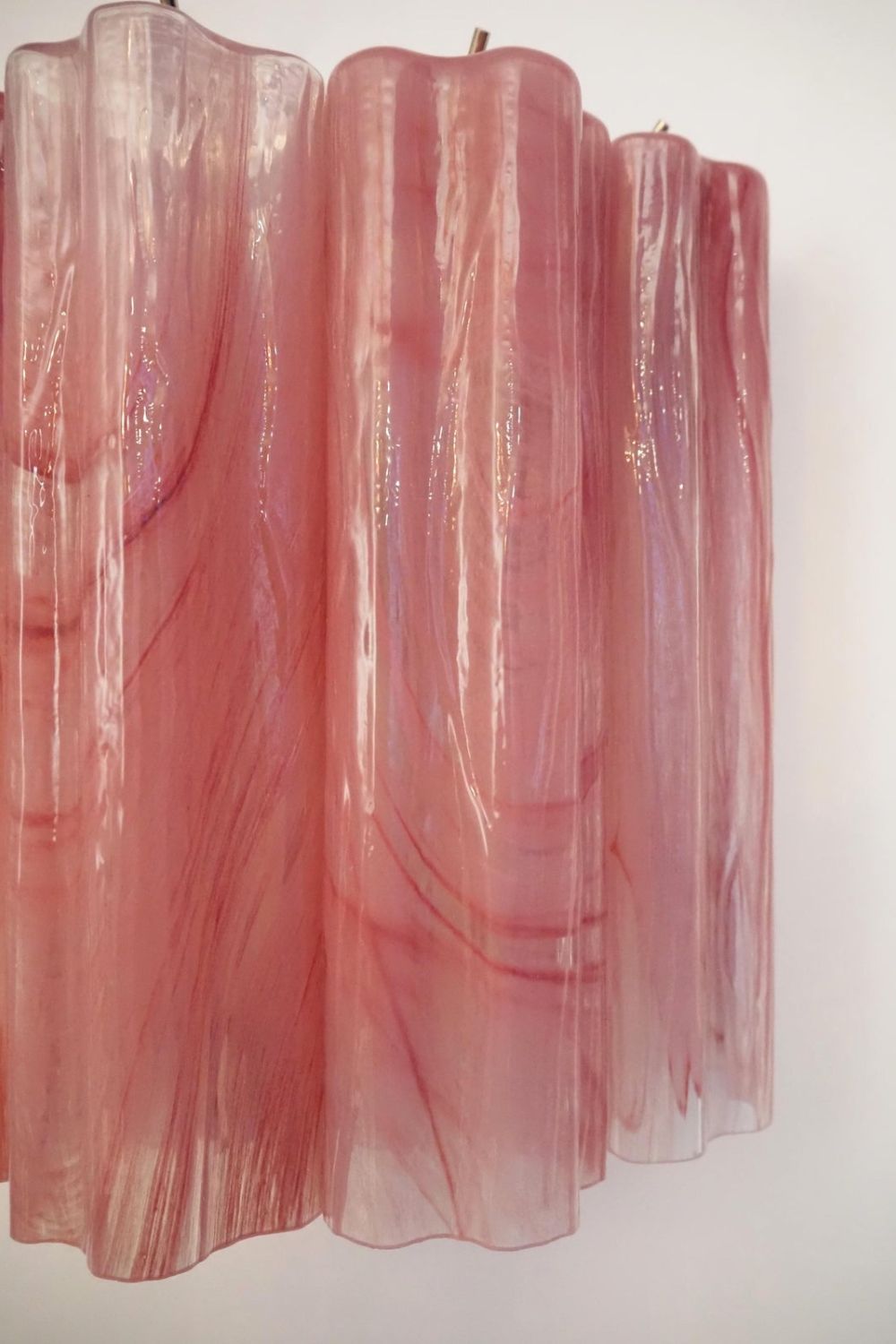 Pink Art Glass Tube Wall lamp