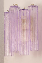 Handcrafted Art Violet Glass Wall Lamp