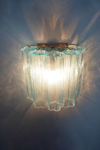 Blue Art Glass Tube Wall lamp