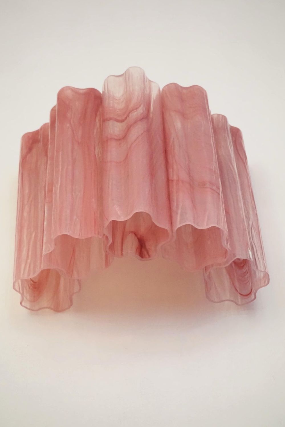Pink Art Glass Tube Wall lamp