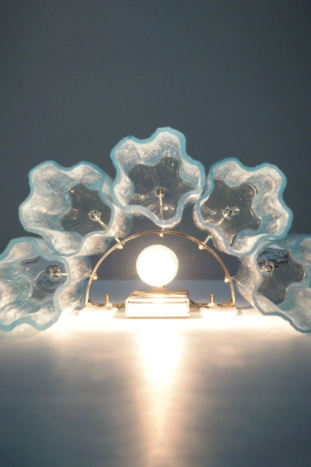 Blue Art Glass Tube Wall lamp