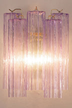 Handcrafted Art Violet Glass Wall Lamp