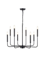 Black Iron Classic Candle Chandelier