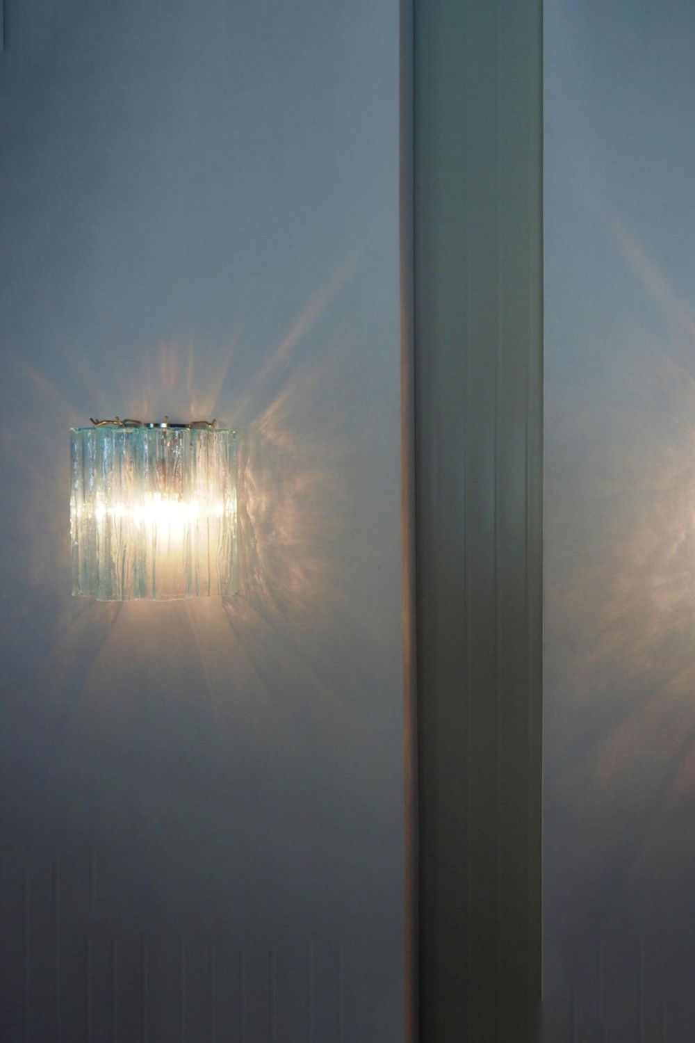 Blue Art Glass Tube Wall lamp