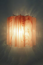 Pink Art Glass Tube Wall lamp