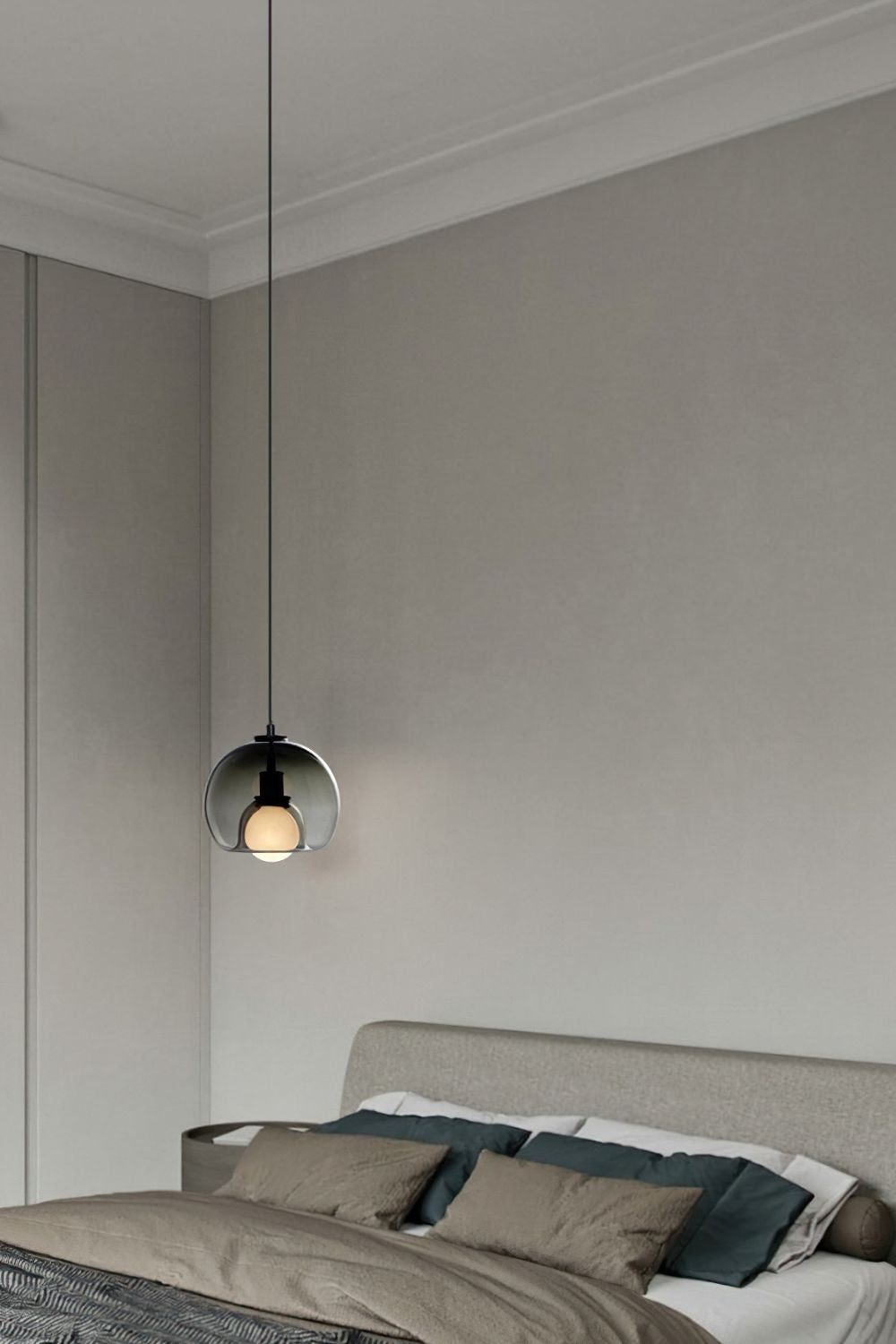 Semi Globe Electroplated Glass Pendant Lamp