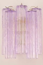 Handcrafted Art Violet Glass Wall Lamp