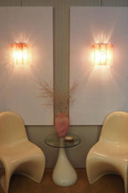 Pink Art Glass Tube Wall lamp