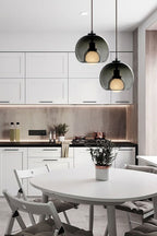 Semi Globe Electroplated Glass Pendant Lamp