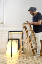Washi Paper cylinder Table Lamp