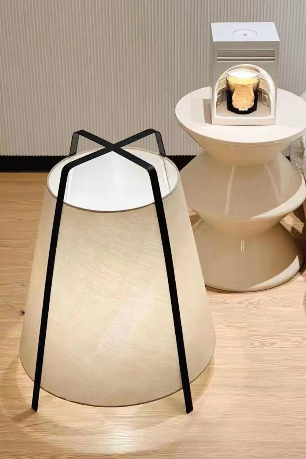 Washi Paper cylinder Table Lamp