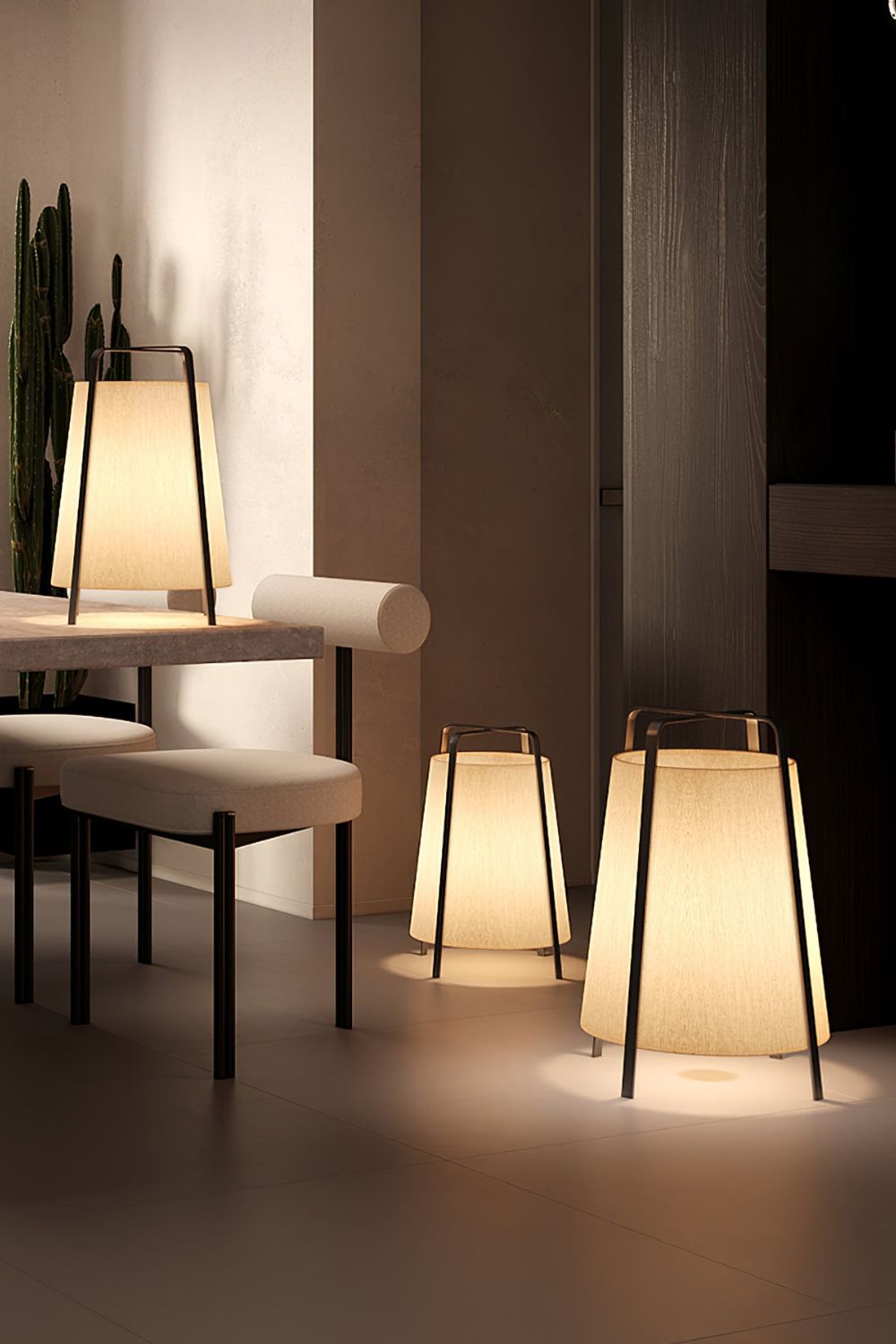 Washi Paper cylinder Table Lamp