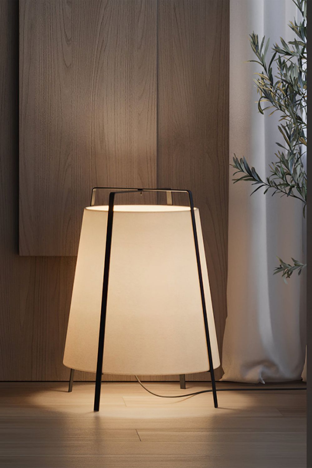 Washi Paper cylinder Table Lamp