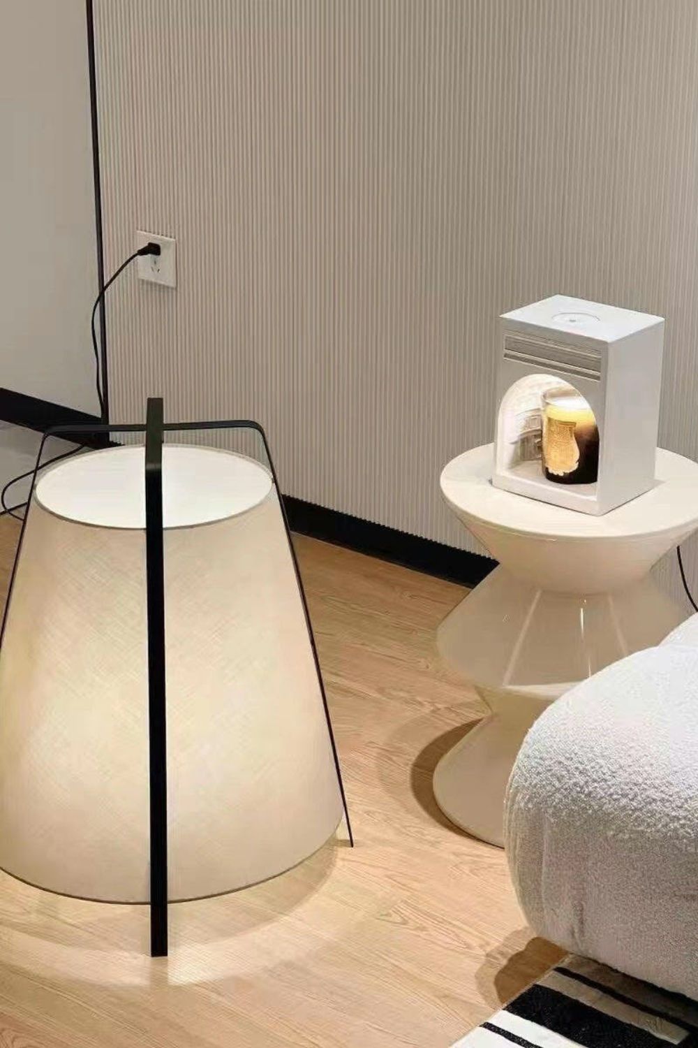 Washi Paper cylinder Table Lamp