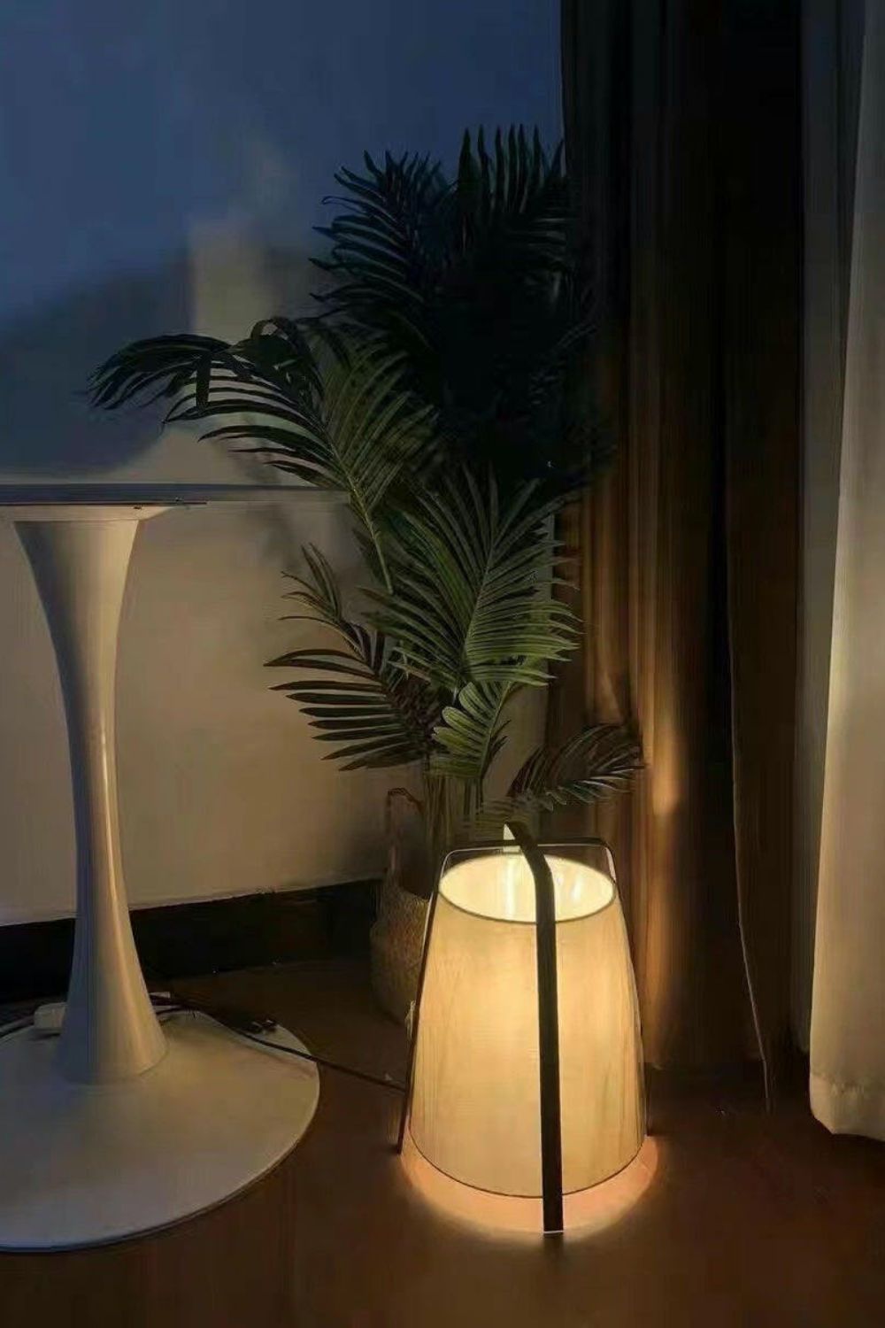 Washi Paper cylinder Table Lamp