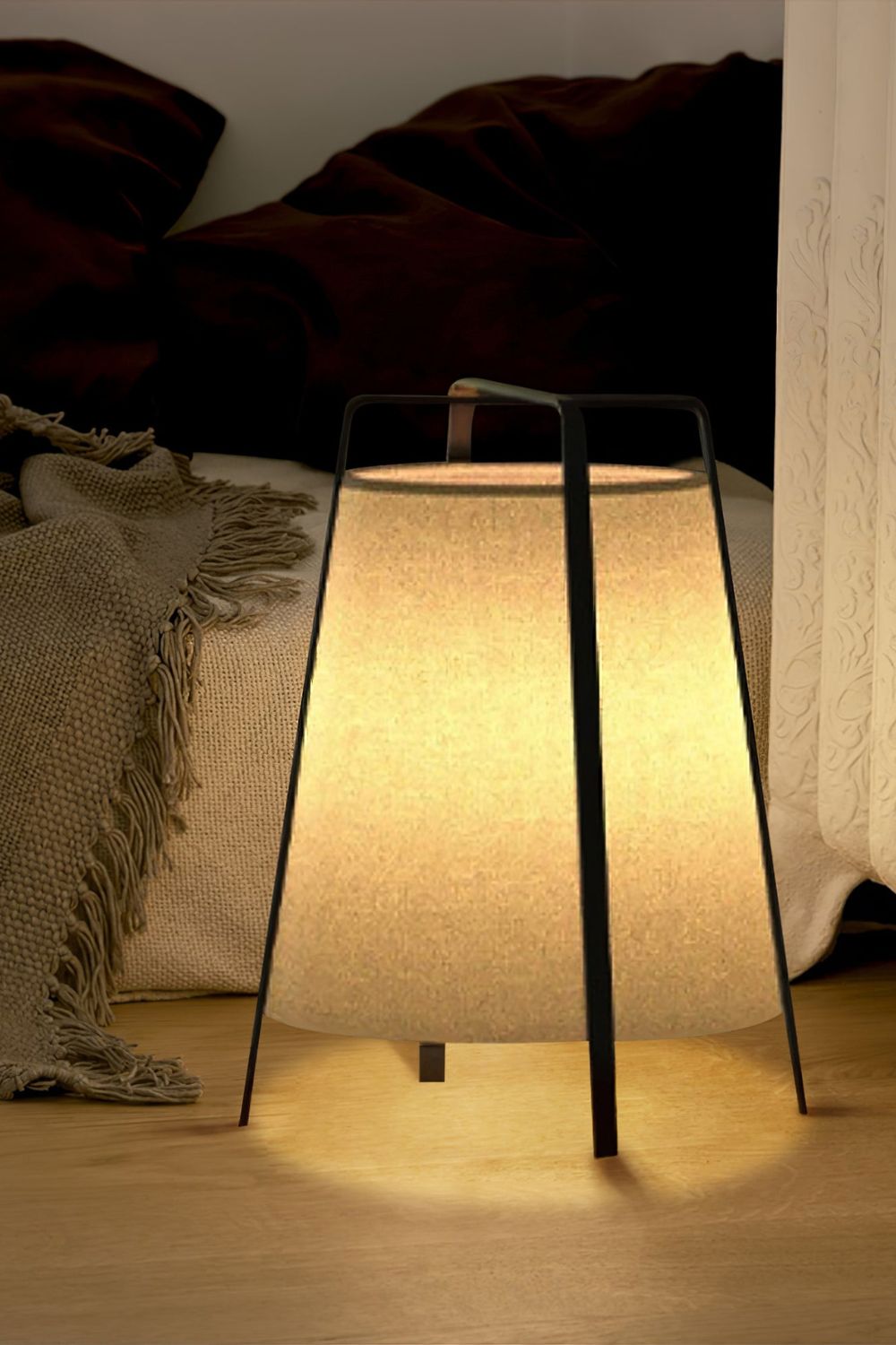 Washi Paper cylinder Table Lamp