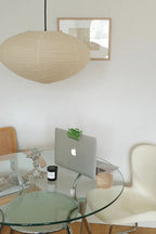 Washi Paper Oval Pendant Light