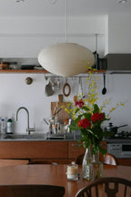 Washi Paper Oval Pendant Light