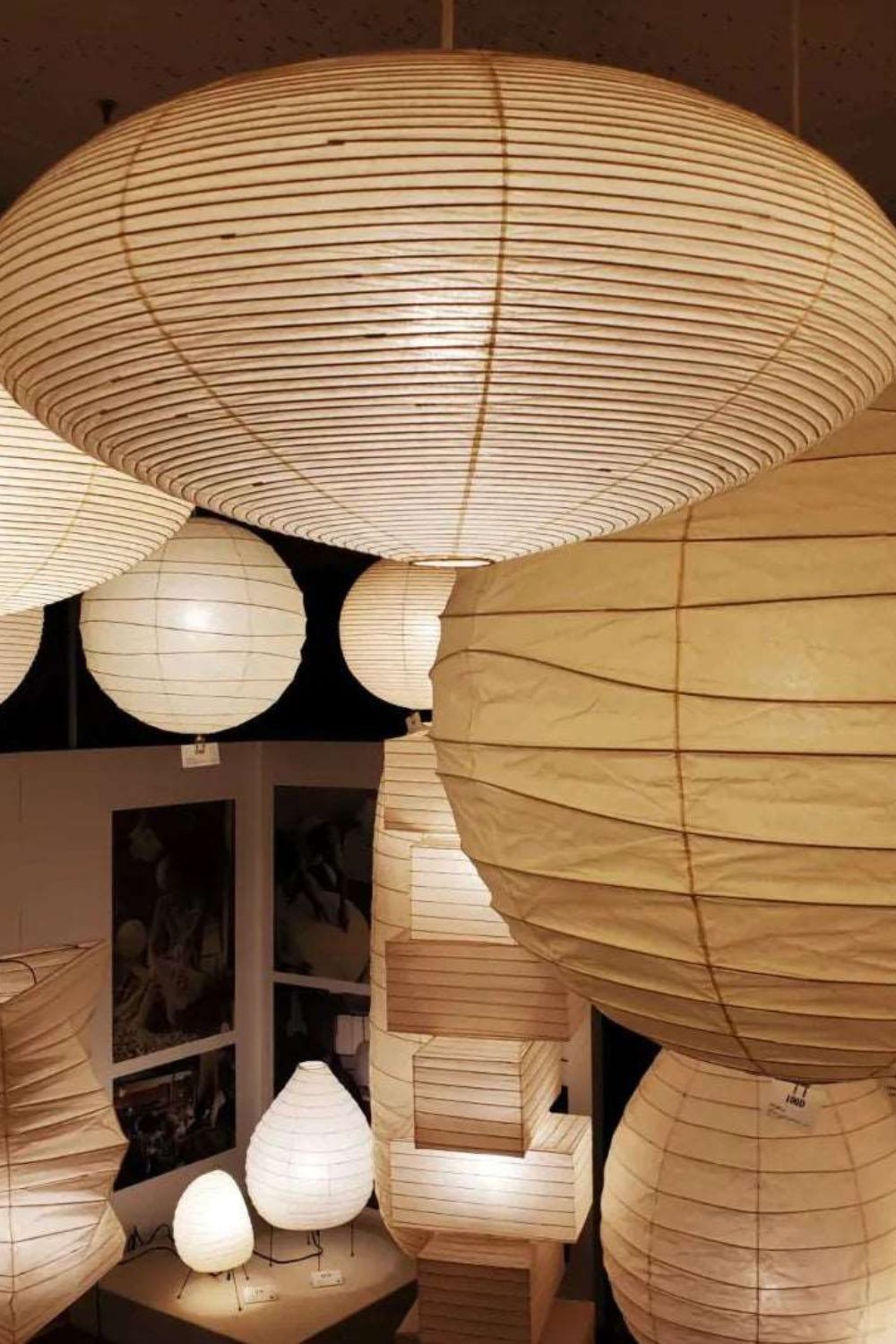 Washi Paper Oval Pendant Light