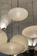 Washi Paper Oval Pendant Light