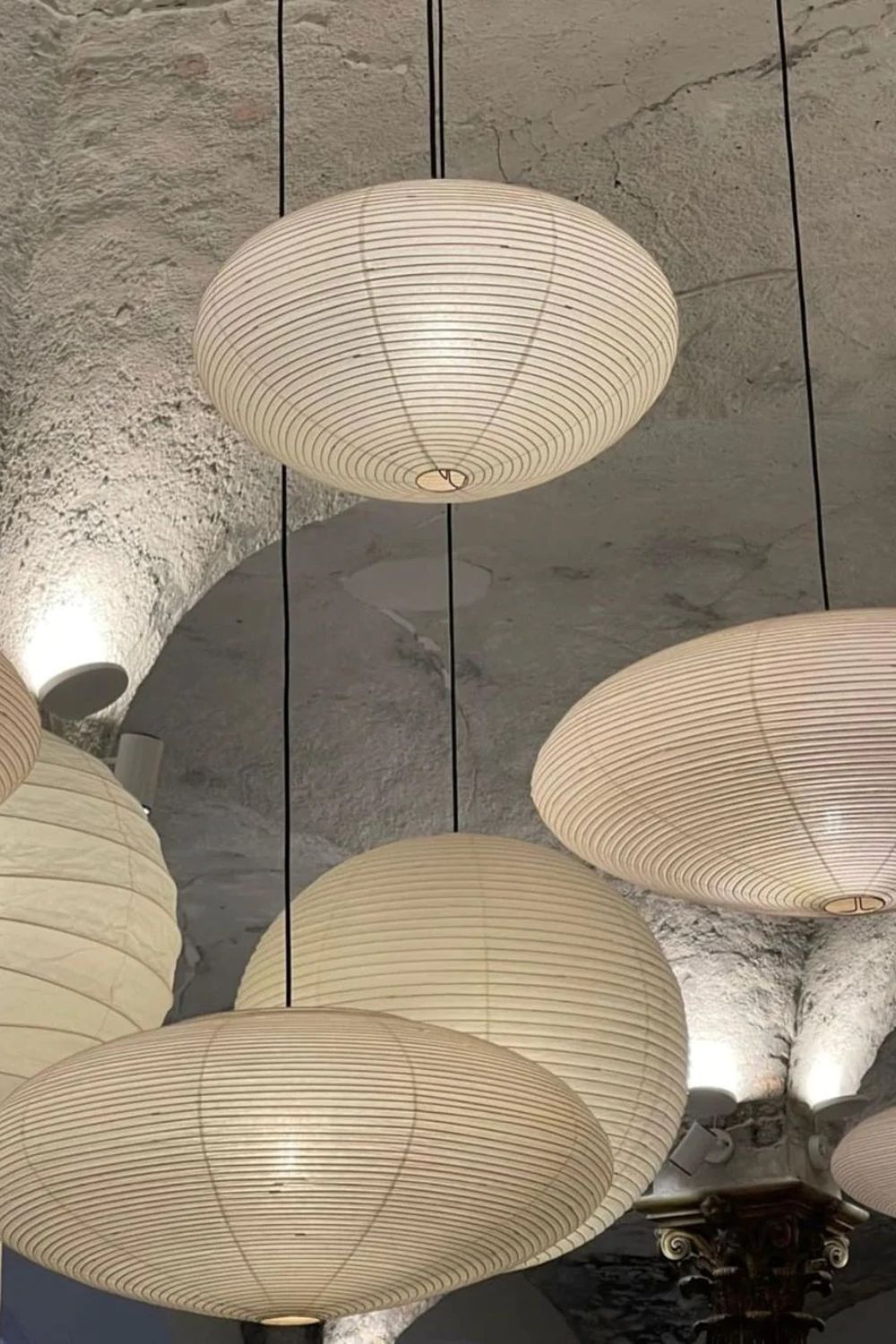 Washi Paper Oval Pendant Light