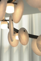 Alabaster Disc Ring Chandelier