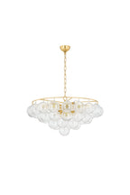 Amber Bubble Glass Chandelier