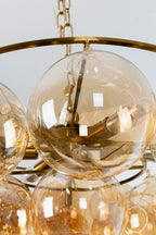 Amber Bubble Glass Chandelier