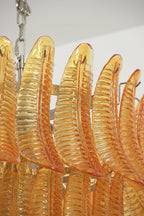 Aurelia Helix Amber Glass Cascade Chandelier