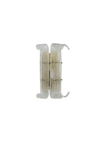 Curved Textured Glass Wall Sconce