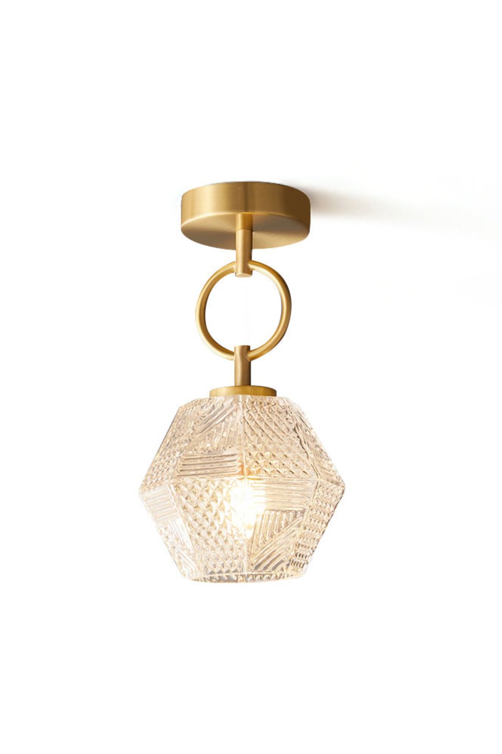 Diamond Cut Art Deco Ceiling Light